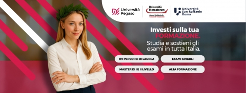 Iscriviti oggi a un corso di laurea Pegaso e studia dove e quando vuoi